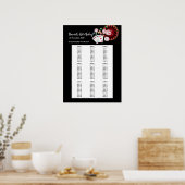 Poster Panneau de placement pour soirée CASINO, siège pou (Cuisine)