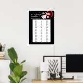 Poster Panneau de placement pour soirée CASINO, siège pou (Bureau à domicile)