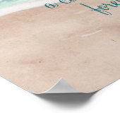 Poster Panneau de plage peint à la brise de l'île en souv (Coin)