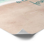 Poster Panneau de plage peint de l'Île de la Brise en sou (Coin)