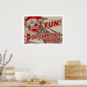 Poster Panneau de plage Pontchartrain ancien (Cuisine)