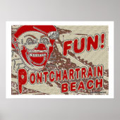 Poster Panneau de plage Pontchartrain ancien (Devant)