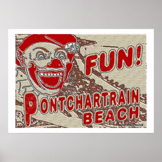 Poster Panneau de plage Pontchartrain ancien (Devant)