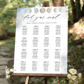 Poster Panneau de plan de table céleste avec 16 tables ou