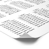 Poster Panneau de plan de table de 10 tables en eucalyptu (Coin)