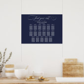 Poster Panneau de plan de table de mariage 17 tables bleu (Cuisine)