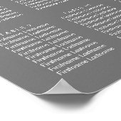Poster Panneau de plan de table de mariage à l'étoile de (Coin)