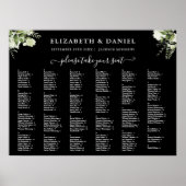 Poster Panneau de plan de table de mariage avec 200 noms (Devant)