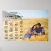 Poster Panneau de plan de table de mariage avec photo (Devant)