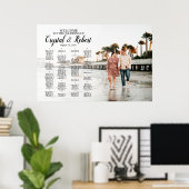 Poster Panneau de plan de table de mariage avec photo (Bureau à domicile)