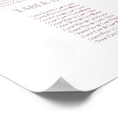 Poster Panneau de plan de table de mariage Chic Rose Gold (Coin)
