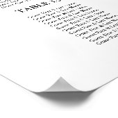 Poster Panneau de Plan de Table de Mariage Écriture Éléga (Coin)