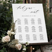 Poster Panneau de plan de table de mariage élégant