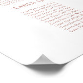 Poster Panneau de plan de table de mariage Élégant (Coin)