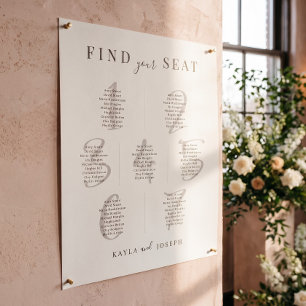 Poster Panneau de plan de table de mariage moderne 7