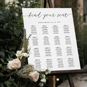 Poster Panneau de plan de table de réception de mariage c