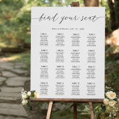 Poster Panneau de plan de table de réception de mariage c