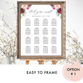Poster Panneau de plan de table de réception de mariage e