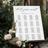 Poster Panneau de plan de table de réception de mariage é