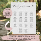 Poster Panneau de plan de table de réception de mariage é