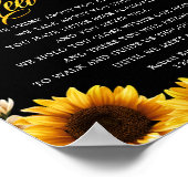 Poster Panneau de poème funéraire Tournesol Jusqu'à ce qu (Coin)