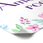 Poster Panneau de porte de fleurs d'aquarelle, panneau de (Coin)