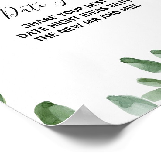 Poster Panneau de pot de date de verdure tropicale de la  (Coin)