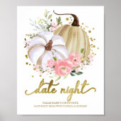 Poster Panneau de pot de nuit de date d'automne de citrou (Devant)
