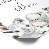 Poster Panneau de prédictions et de conseils Baby shower  (Coin)