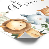 Poster Panneau de prédictions et de conseils Baby shower (Coin)