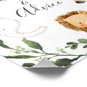 Poster Panneau de prédictions et de conseils Baby shower  (Coin)