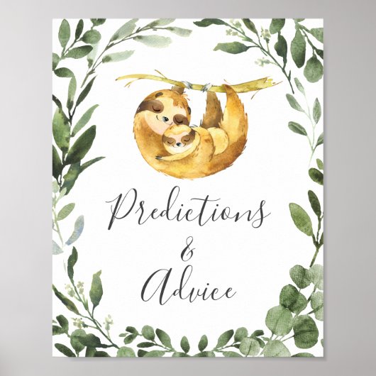 Poster Panneau de prédictions et de conseils pour une bab (Devant)