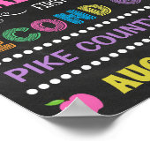 Poster Panneau de premier jour de deuxième année à craie  (Coin)