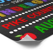 Poster Panneau de premier jour de maternelle à craie bril (Coin)