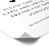 Poster Panneau de prières pour le Baby shower de bébé (Coin)