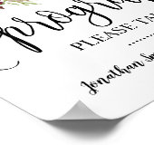 Poster Panneau de programme de cérémonie de mariage bohèm (Coin)