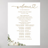 Poster Panneau de Programme de Mariage Citrouille de Verd (Devant)