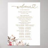 Poster Panneau de programme de mariage d'automne de citro (Devant)