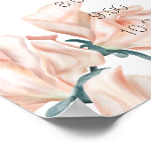 Poster Panneau de Programme de Mariage Élégant Rose Bohèm (Coin)