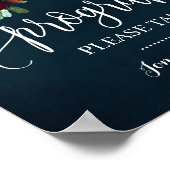 Poster Panneau de Programme de Mariage Navy (Coin)