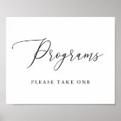 Poster Panneau de programmes rustiques à calligraphie sim (Devant)