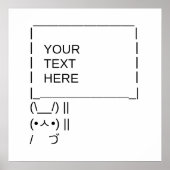 Poster Panneau de protestation Bunny / Art texte ASCII pe (Devant)