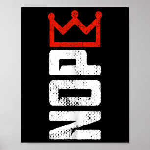 Poster Panneau de protestation vintage No Kings vertical
