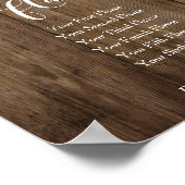 Poster Panneau de réception Bois & Lumières Cupcake Flave (Coin)