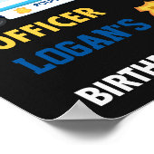 Poster Panneau de réception de la police (Coin)