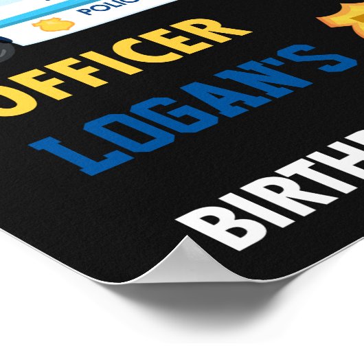 Poster Panneau de réception de la police (Coin)