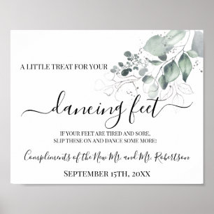 Poster Panneau de réception de mariage Dancing Feet Flip