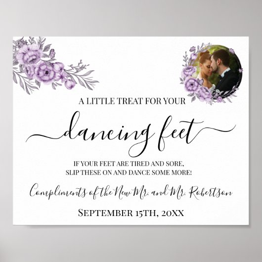 Poster Panneau de réception de mariage Dancing Feet Flip  (Devant)