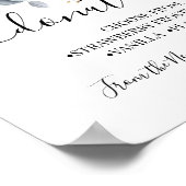 Poster Panneau de réception de mariage de table de sucrer (Coin)