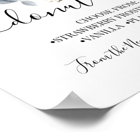 Poster Panneau de réception de mariage de table de sucrer (Coin)